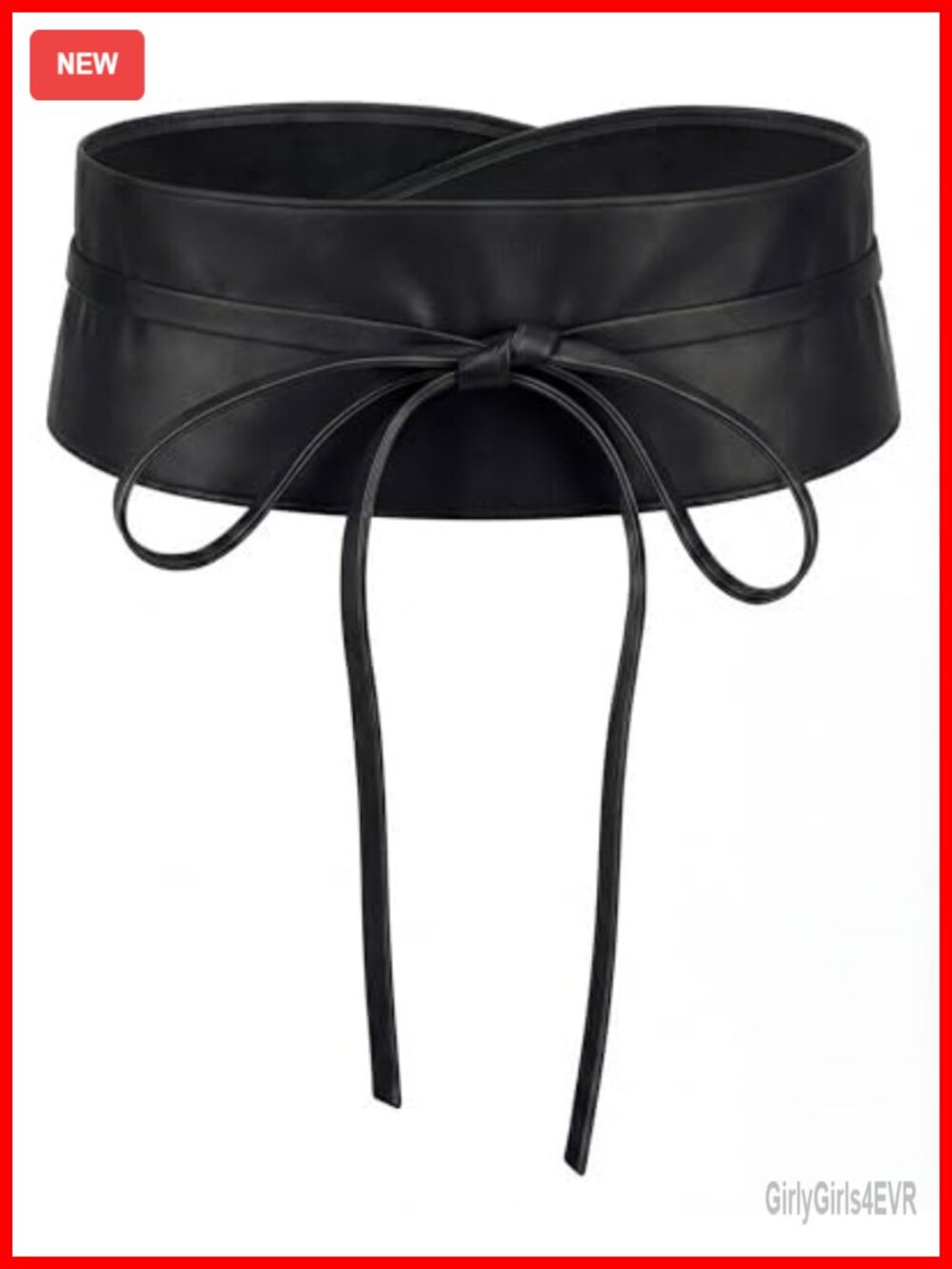 Obi Self Tie Belt 3.5 Inch Wide Faux Leather Waist Cinching Sash